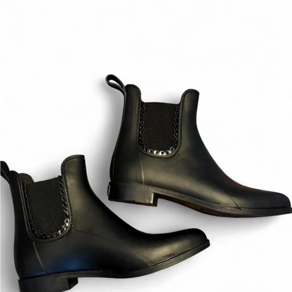 Jack Rogers Black Chelsea Ankle Rain Boots size 7